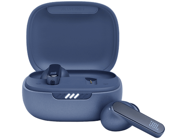 Auriculares True Wireless - JBL Live Pro 2, De botón, BT 5.2, Hasta 40 horas, IPX5, Azul + Estuche de carga