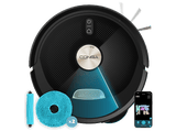 Robot friegasuelos - Cecotec Conga M100 Spin AI, Navegación inteligente IA, Programable, Negro