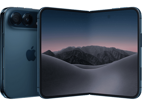 Apple iPhone Duo, Cielo nocturno, 2 TB, 7.6" OLED Super Retina XDR, 5G, Plegable, Chip A20 Pro, Siri AI, iOS