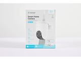Cámara de vigilancia IP - Ezviz H8C Pro, 3K, Función de visión nocturna, WiFi, Cobertura Panorámica 360º, Detección de forma Humana, Blanco