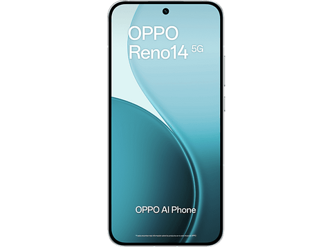 Móvil - OPPO Reno14, Opal White, 256 GB, 12 GB RAM, 6.59 