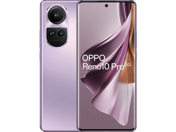 Móvil - OPPO Reno10 Pro 5G, Glossy Purple, 256 GB, 12 GB RAM, 6.7" AMOLED Full HD+, Qualcomm Snapdragon™ 778G, 4600 mAh, Android 13