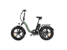Bicicleta plegable - Youin Porto II, 250 W, 25 km/h, 45 km, Ruedas 20" FAT, Disco delantero y trasero, Negro/Verde