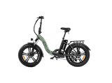 Bicicleta plegable - Youin Porto II, 250 W, 25 km/h, 45 km, Ruedas 20 FAT, Disco delantero y trasero, Negro/Verde