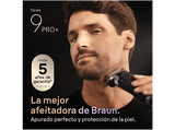 Afeitadora - Braun Series 9 PRO+ Afeitadora Eléctrica 9667CC, Pro SensoAdapt, Centro de limpieza SmartCare, 60 min autonomía, Plata