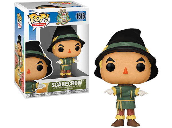 Figura Funko Pop! - Movies: El Mago de Oz 85 Aniversario - Espantapájaros (Scarecrow), Vinilo, 9 cm
