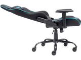 Silla gaming - Newskill Kitsune V2, Cojines cervical y lumbar, Reclinable 180º, Hasta 136 kg, Azul