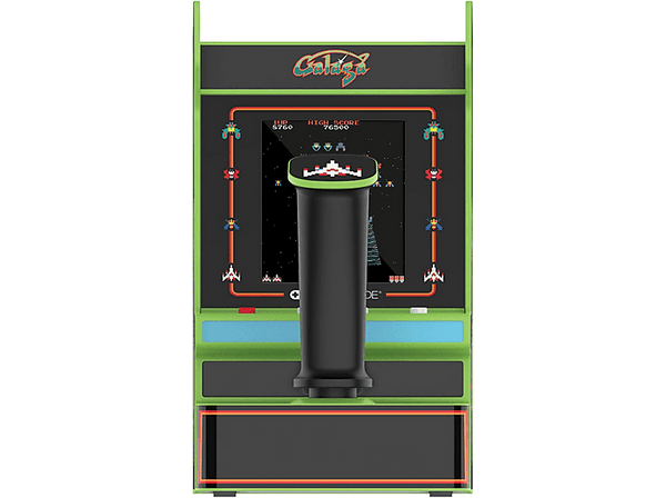 Consola retro portátil - MyArcade Joystick Player Galaga, 3.2", 2 juegos: Galaga y Galaxian, Con joystick, Negro y Verde