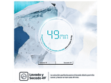 Lavadora secadora - Hisense WD5I1045BWQ, 10.5/6 Kg, iFit, WiFi, Programa especial mascotas, Blanco
