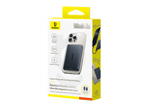 Powerbank - Baseus PicoGo AM41 Ultra-fina, 5000 mAh, 20W, Carga magnética, Con cable Tipo C 60W, Carga Pass-Through, Carga rápida, Negro