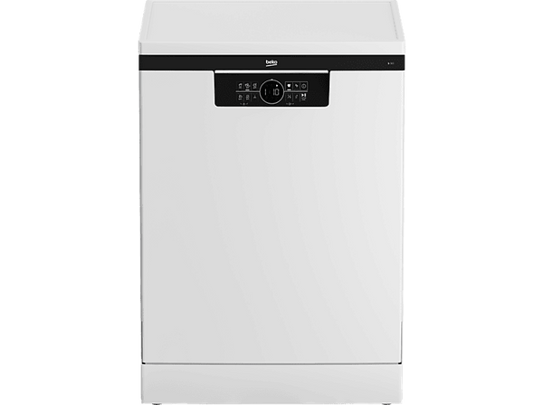 Lavavajillas - Beko BDFN27540W, 15 servicios, 7 programas, 60cm, Tercera bandeja, HomeWhiz App, WiFi, Blanco