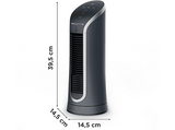 Ventilador de torre - Rowenta Eole Compact, 11 W, 6 velocidades, Silencioso, Temporizador, Negro Y Blanco