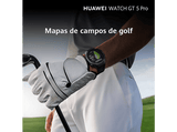 Smartwatch - Huawei Watch GT5 Pro 42mm, Llamadas Bluetooth, Respuesta con Teclado, Mapas Campos Golf, 7 días batería, Correa Cerámico Blanco