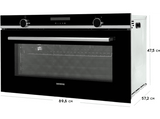 Horno - Siemens VB558C0S0, Multifunción, 85 L, Integrado, 90 cm, Precalentamiento rápido, Display LCD