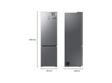 Frigorífico combi - Samsung RB38C776ASR/EF, Twin & Metal Cooling, 203 cm, 387 l, Wifi, Inox