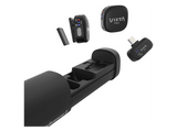 Micrófono - Vieta Pro Influencer 2, 20 Hz – 20 KHz, Hasta 6h Autonomía, Inalámbrico, Función Mute, Alcance 25 m, Negro