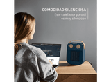 Calefactor - Rowenta My Nomad SO823, Portátil, Diseño compacto, Cómodo de transportar, Potencia 1800 W, Silencioso 42 dB, Modo Eco, Cerámico, Azul
