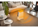 Radiador - De'Longhi Dragon EASYTRONIC TRD50820, Sistema de aceite, 2000W, 12 niveles de temperatura, 8 elementos, Blanco