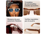 Gafas IA - Meta Nova, Arenisca, Lentes en chocolate, Gafas con IA y cámara, Talla Estándar, Unisex