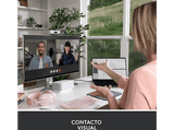 Webcam - Logitech Brio 500, Full HD 1080p, Enfoque automático, Micrófonos con reducción de ruido, Obturador de privacidad, USB-C, Blanco