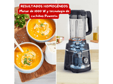 Batidora de vaso - Moulinex Blendforce Cook LM5758, Batidora que cocina, 1,5 L, 5 Programas automáticos, 6 velocidades, 1000W, Autolimpieza, Negro
