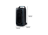 Altavoz de gran potencia - Samsung MX-ST50F/ZF, Portátil para fiestas, Asa de transporte y ruedas, Iluminación personalizable, Aut 18h, 240 W, Negro