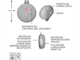 Altavoz inalámbrico - Ultimate Ears Miniroll, Bluetooth, 12h Autonomía, 40m Alcance, IP67, Party Up, Gris