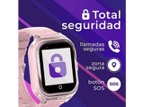 Smartwach infantil - Save Family Enjoy, 38 mm, Botón SOS, GPS, WIFI y LBS, 72h Autonomía, Pantalla 1.4, Rosa