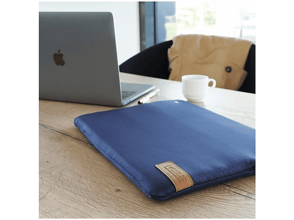 Funda portátil - Mobilis La Frenchie, Para portátiles 12.5-14", Tejido exterior de nailon hidrófugo , Azul