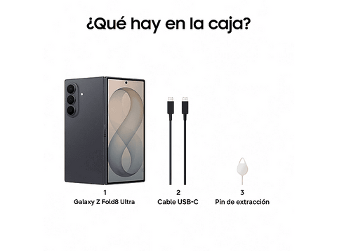 Móvil - Samsung Galaxy Z Fold8 Ultra, Grafito, 256 GB, 12 GB RAM, 8