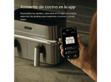 Freidora de aire - Cosori Iconic Dual, 8.6 l, 2700 V, 30 °C - 230 °C, Dual-Zone, Plata