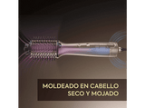 Moldeador - BaByliss Air Power Volume AS95E, Tecnología iónica, 3 Temperaturas, Uso en seco y en húmedo, Iónico, Barril ovalado, Rosa