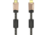 Cable HDMI - Hama 00205026, 3 m, 18 Gbit/s, Transmisión 3D, ARC, HEC, Recubrimiento de oro, Negro