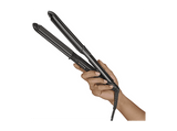 Plancha de pelo - BaByliss Straight and Curl ST486E, Titanio, 230°C, Tecnología iónica, 5 Temperaturas, Negro