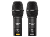 Micrófono - Vieta Party Mic Duo 2, 20 - 20000 Hz, 12h Autonomía, USB-C, Jack 6.5 mm, Negro