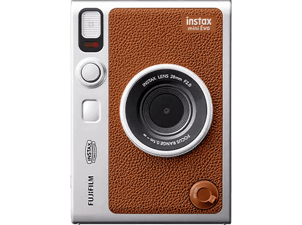 Cámara instantánea - Fujifilm Instax Mini Evo, ISO 100-1600, Pantalla LCD, Bluetooth, Marrón