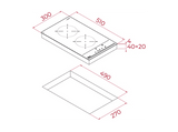 Placa vitrocerámica - Teka TZC 32000 TTC BK, 2 zonas de cocción, 30 cm, Negro