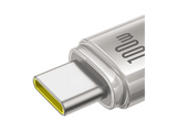 Cable USB-C - Baseus TITANIUM ALLOY, Carga rápida, Tipo C a Tipo C, Alta resistencia, 100 cm, Universal, 100 W, Dorado Galaxy