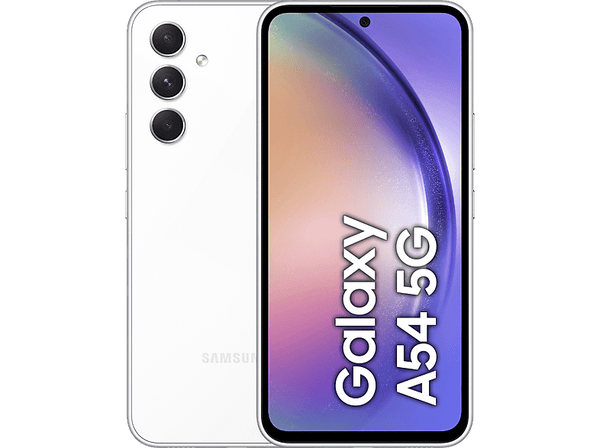 Móvil - Samsung Galaxy A54 5G, White, 128 GB, 8 GB RAM, 6.4" Full HD+, Exynos 1380, 5000 mAh, Android