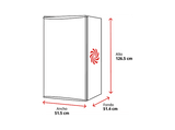 Frigorífico una puerta - Hisense RR220D4BWE, Cíclico, 126.5 cm, 165 L, Balconera XXL, Cajón frutas y verduras, Blanco