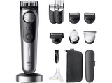 Barbero - Braun Series 9 BT9560, 12 Accesorios para barba, 52 ajustes de longitud, Bloqueo de precisión, Lámina ProBlade, PowerBoost, Wet&Dry, Cromo