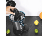 Exprimidor - Cecotec Zitrus PowerAdjust 600, 600W, Eléctrico, Acero inoxidable, Dos conos desmontables, Negro