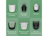 Afeitadora corporal - Philips All in One S7000 MG7951/15, Recortador 17 en 1, Precisión 0,2 mm, BeardSense, Autoafilable, 120min, Uso Seco/Mojado