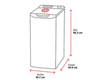 Lavadora carga superior - AEG LTA7E7231E, 7 kg, 1200 rpm, 11 programas, Función Vapor, Motor Inverter, Blanco