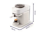 Cafetera express - Philips Baristina BAR300/00, Molinillo cerámico, 16 bares, Café en grano, 4 programas, 1550 W, 1,2L, 30s, IA, 72 dB, 3 años, Blanco