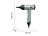 Secador - Rowenta Tiny HY7120, 1600 W, 3 Temperaturas, Motor de alta velocidad, 250 km/h, Compacto, Ergonómico, Ligero, Eucalipto