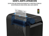 Destructora de papel - Fellowes  LX220, Minicorte 4X12 MM, Negro