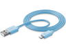 Cable USB - CellularLine USBDATAMFISMARTB, 1m, USB A Lightning, Azul