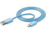 Cable USB - CellularLine USBDATAMFISMARTB, 1m, USB A Lightning, Azul