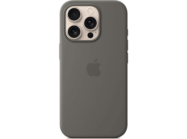 Apple Funda de silicona con MagSafe para iPhone 16 Pro, Gris piedra